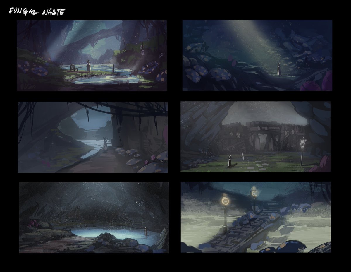 Ennuiz90's tweet photo. Finally got a chance to (sort of) finish up more thumbs. Been so busy I’ve disappeared. Probably going to put these on hold for a while. So enjoy some more scenes from #HollowKnight 

#hollowknightfanart https://t.co/g0eMie5jyS