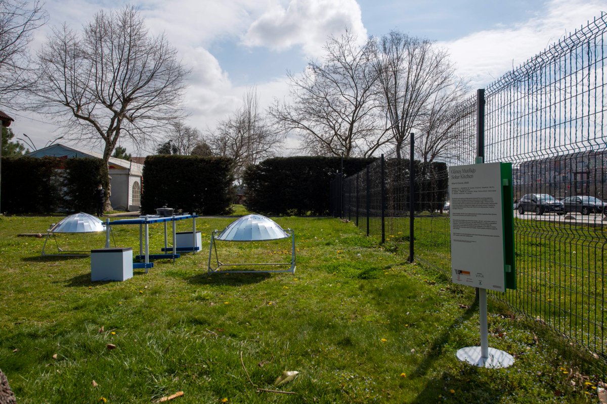 tasarimbienali's tweet photo. One of the 5th #istanbuldesignbiennial's new projects, Martí Guixé's Solar Kitchen has been installed permanently at Istanbul Bilgi University santralistanbul Campus. Solar Kitchen is available to visit between 12.00 - 16.00 during weekdays until 31 April 2021. 🌞 https://t.co/wzIp7beroE