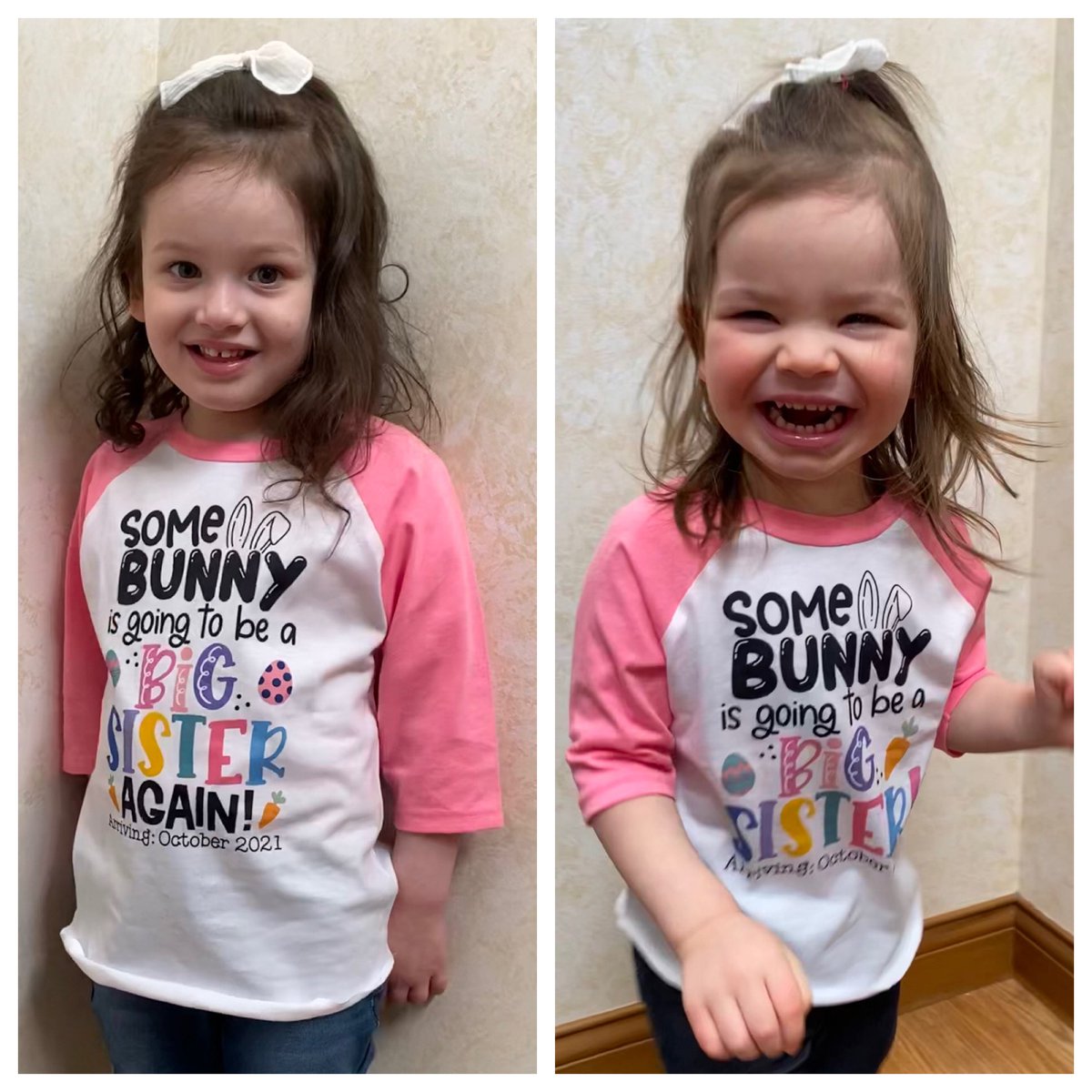 Some bunnies are happy to share our family’s exciting news! 💖