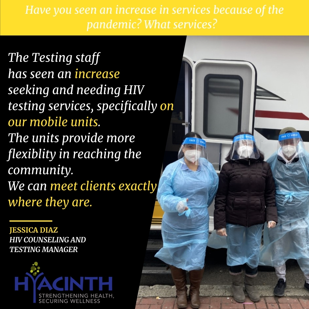 HyacinthNJ's tweet photo. This week is National Public Health Week. We honor our frontline staff who have been fighting to end the HIV epidemic in NJ! We sat down with Jessica Diaz, our HIV Counseling and Testing Manager,and talked about HIV testing  services during the pandemic! 

#HIVTesting #NJEndsHIV https://t.co/nun3c54TSk