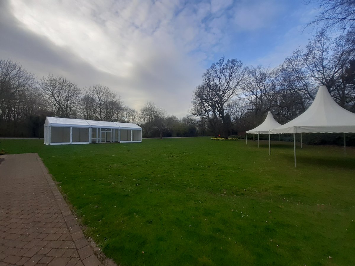 Great work by the team <a href="/pinnaclemarquee/">Pinnacle Marquees</a> in helping us create additional outdoor space at @EMCCHotel to support our students.