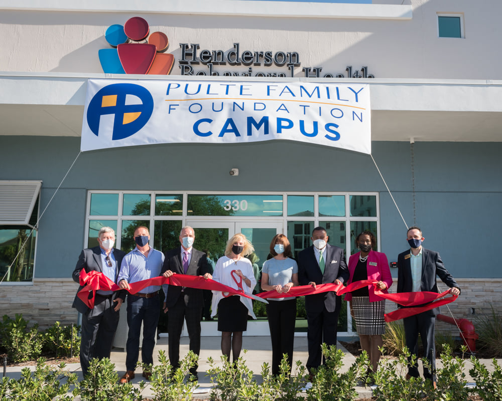 Wonderful ribbon cutting this morning for #HendersonBehavioralHealth's Crisis Stabilization Unit and Centralized Receiving Center located on the #PulteFamilyFoundation Campus.