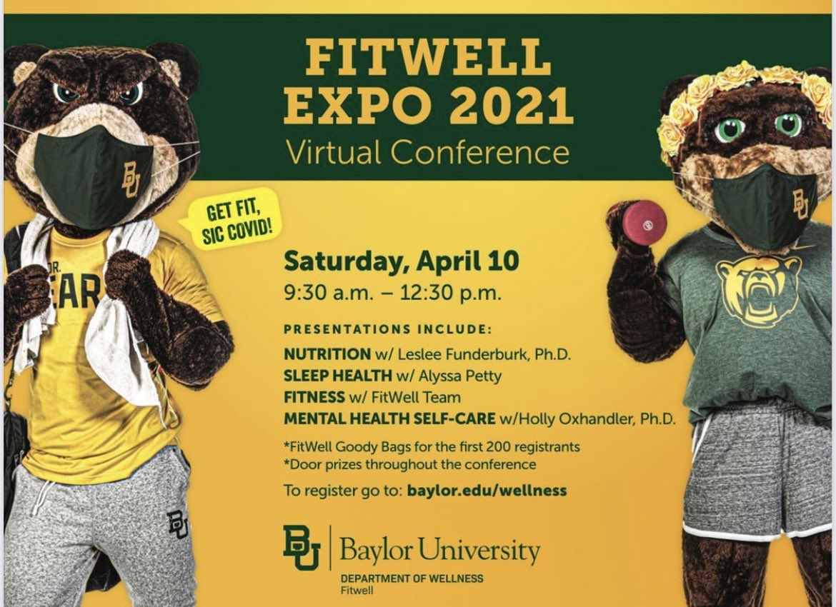 A quick reminder to register for this weekend’s virtual FITWELL EXPO 2021!! It will be FUN, FIT, and it’s FREE!!!