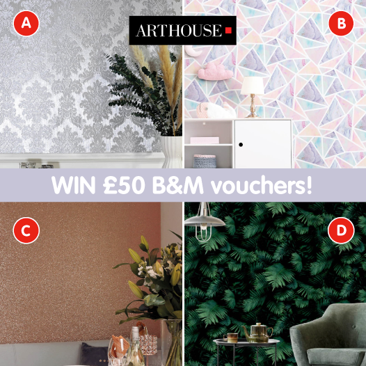 💸 #COMPETITION TIME  - ENDS SOON 💸

Rejuvenate your walls with this brilliant #Arthouse Wallpaper!

We're giving away the chance to #WIN £50 worth of B&amp;M vouchers - simply FOLLOW/RT &amp; COMMENT WHICH wallpaper you'd choose - A, B, C or D?

Competition ends 9am 12/4/21