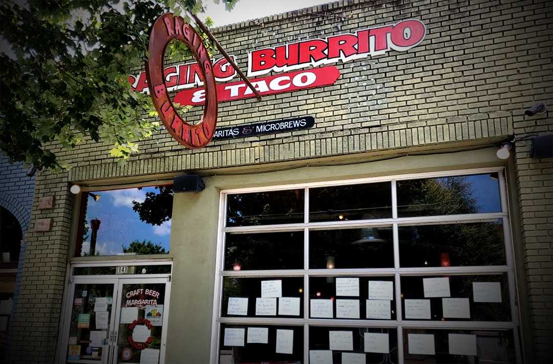 WernerElements's tweet photo. We took a break from Social Media and found this gem in Decatur GA, Raging Burrito and Taco! Find them on FB, IG, and online:

https://t.co/yXguJJsgjN
https://t.co/bIHHVdgsbN
https://t.co/BqGOzgyrIV

Photo Credit: Mikyta Daugherty 8-2020 https://t.co/uMnE3JADHx