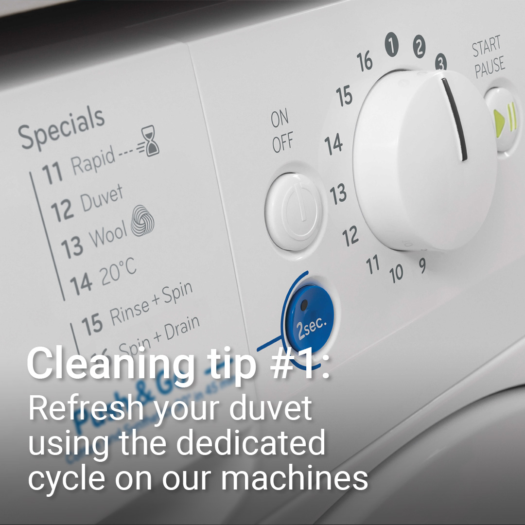 Is it time to give your bedding a refresh? Use the dedicated 'Duvet' cycles on our washing machines & tumble dryers to effectively wash & dry your duvets & padded items, so you can protect their natural softness & bounce whilst keeping them hygienically clean! #DoItTogether