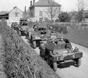 Anecdotally, a lack of training may have been to blame (from the history of the South Albertas) - but also the org of an Armd Div in 1944, which seemed unbalanced.The upshot was that Corps Armoured Car Regts (which had stayed light) were often attached to Divs for Recce tasks.