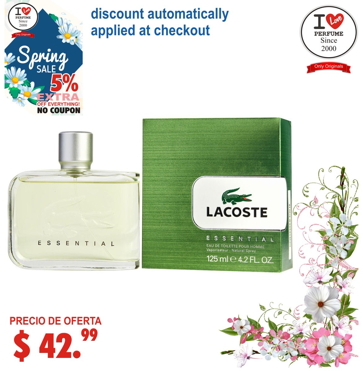 #LacosteEssential
by Lacoste Men Eau De Toilette 4.2 oz

#SPRING SALE in #ILovePerfume #OFFERSNOCOUPONS
Visit our business website and buy your favorite perfume.
iloveperfume.us
#ManyNews #NoveltiesInPerfumes #Sale
#BigOffers #Novelties #SPRINGSALE