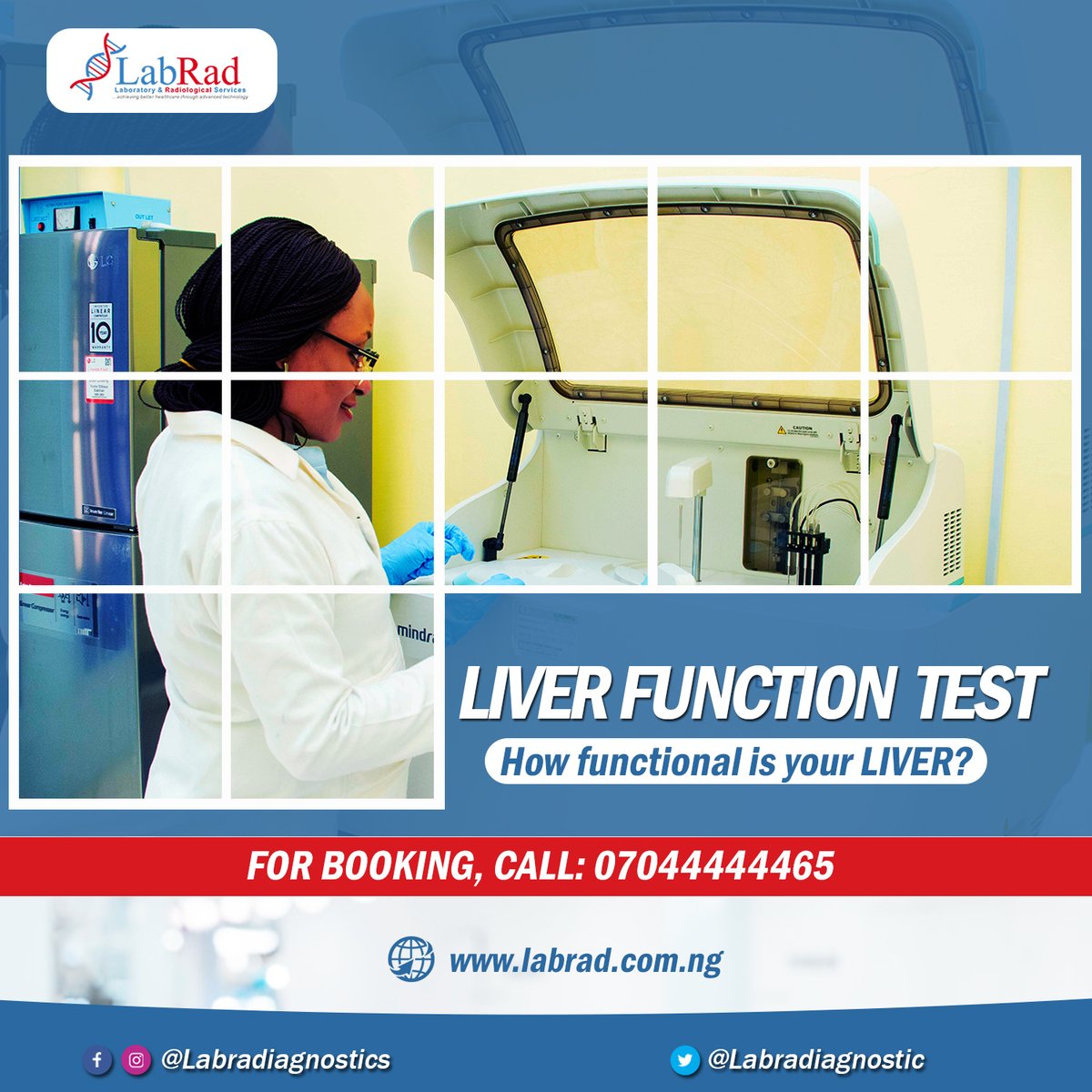 labradiagnostic's tweet photo. Liver function test (LFT), is a group of blood tests that provide information about the state of a patient's liver.

Some of these tests include Alanine Transaminase (ALT), Aspartate Transferase (AST), etc.

For more info/booking:
Call: 07044444465
#Labradiagnostics
#healthyliver https://t.co/7ipVzdcUNQ