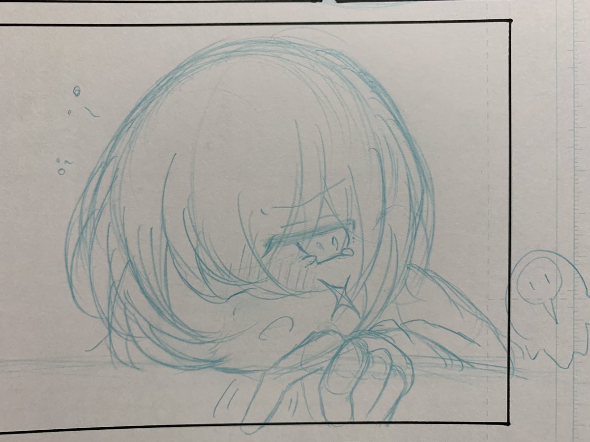 早ければ明日あがる漫画の下書き 