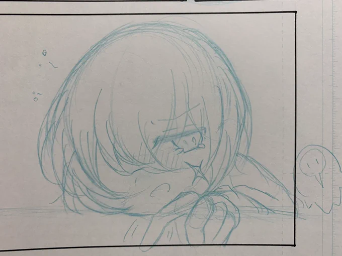 早ければ明日あがる漫画の下書き 