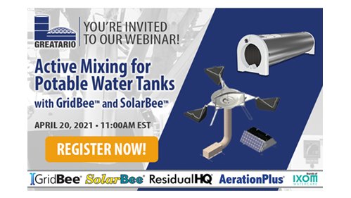 #DontMissThis Stagnation, Tank Stratification, THM &amp; Residuals Management, Ice Build-Up -- Learn about simple #solutions to these common #Potable #Water #Quality issues during our #webinar April 20th, presented by IXOM Watercare. 
#thm #waterquality