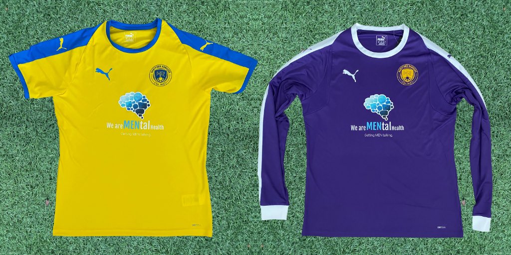 GETTING MEN TALKING! Now more than ever men’s mental health matters that’s why we are pleased to have <a href="/WeRMENtalHealth/">we are MENtal health</a> on the front of our new away kit. We are hoping this will help spread awareness that it’s ok not to be ok
Our DMs are always open if you need us
<a href="/squeezefootball/">Squeeze</a>