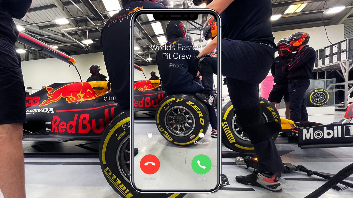 redbullracing's tweet image. Incoming call... 📞 It’ll be a quick one 😉