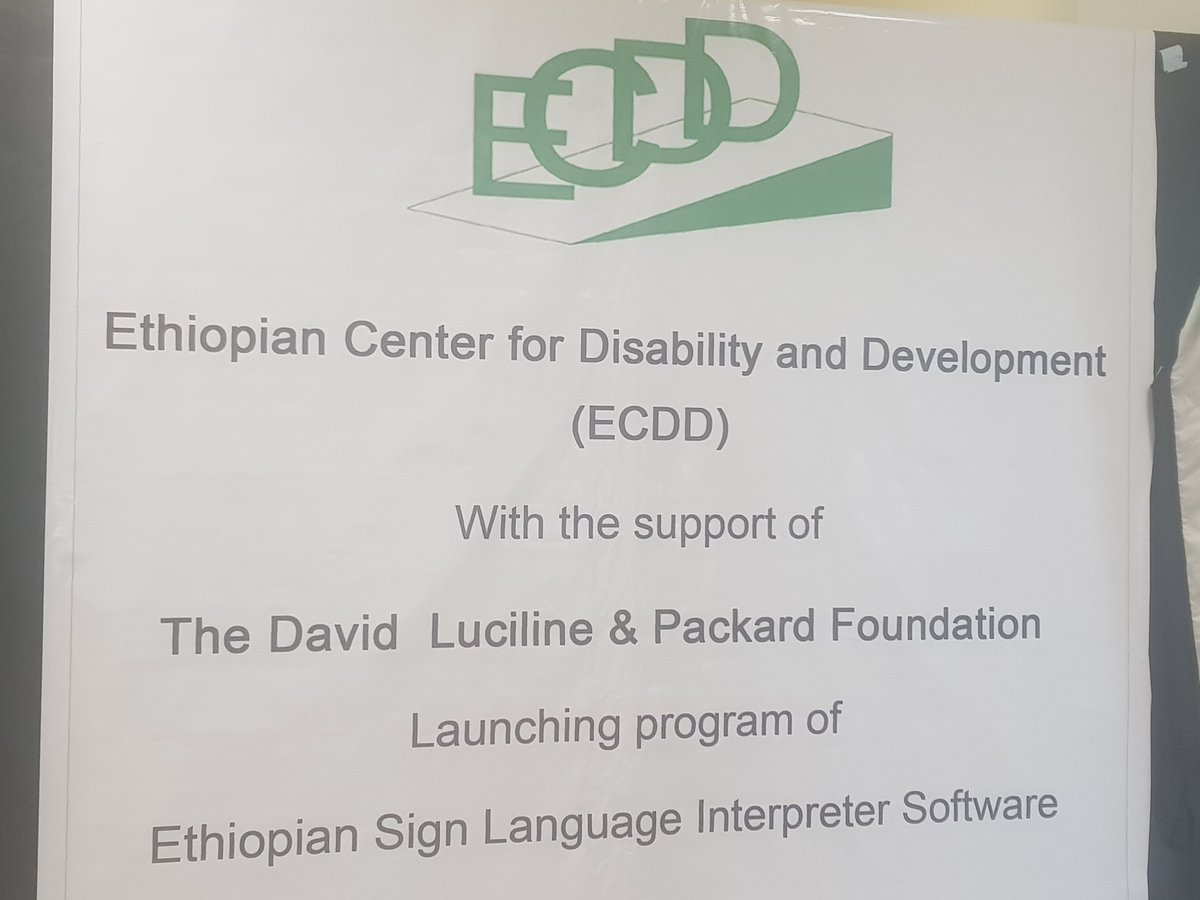 ECDDEthiopia's tweet photo. Happening now: @ECDDEthiopia is launching an ETHSL Interpreter System with support from the #PackardFoundation and in collaboration with #ASTU to assist people with hearing impairments in communicating at health care facilities.
#disabilityinclusion https://t.co/IfG2Oh0wrq