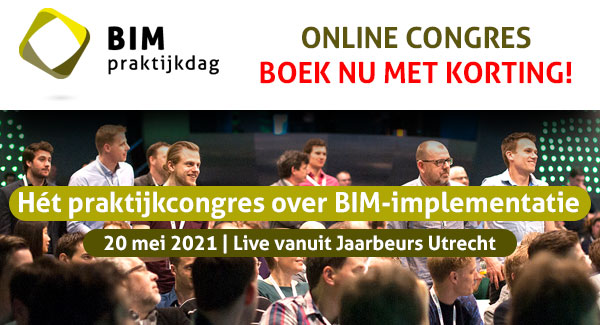 BIM praktijkdag 2021: Meld je nu aan!
De registratie voor de BIM praktijkdag 2021 is gestart. De eerste 50 aanmelders ontvangen de early bird-korting. Zij betalen € 95,- ex btw.
Bekijk het programma en meld je aan via cutt.ly/BcLESEb
#cobouw #jaarbeurs #bimpraktijkdag