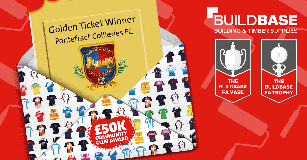 Buildbase (@buildbaseuk) on Twitter photo Congratulations to <a href="/PonteCollsFC/">Ponte Colls FC</a> – this year’s #GoldenTicket winner for the #BuildbaseCommunityClubAward final 6 - they bagged their place with a whopping 7637 votes!
<a href="/NonLeaguePaper/">The Non-League Paper</a> <a href="/TonyIncenzo/">Tony Incenzo TV/Radio football reporter 🇮🇹 🇮🇪</a> <a href="/PonteCollsJFC/">Pontefract Collieries Juniors FC</a> <a href="/PonteCollsU11s/">Ponte Colls u13s</a> <a href="/NonLeagueCrowd/">Non League Crowds</a> Congratulations to <a href="/PonteCollsFC/">Ponte Colls FC</a> – this year’s #GoldenTicket winner for the #BuildbaseCommunityClubAward final 6 - they bagged their place with a whopping 7637 votes!
<a href="/NonLeaguePaper/">The Non-League Paper</a> <a href="/TonyIncenzo/">Tony Incenzo TV/Radio football reporter 🇮🇹 🇮🇪</a> <a href="/PonteCollsJFC/">Pontefract Collieries Juniors FC</a> <a href="/PonteCollsU11s/">Ponte Colls u13s</a> <a href="/NonLeagueCrowd/">Non League Crowds</a>