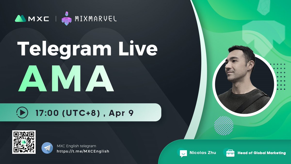 BroBean88's tweet photo. 🔥@MXC_Exchange AMA with @MIXMARVELGAME $MIX

📍MXC tele group: https://t.co/9XYqXUNvmz
⏰17:00, Apr 9th (UTC+8)

✅Follow @MIXMARVELGAME &amp; @MXC_Fans
✅RT&amp;Like&amp;Tag 3
✅Comment

🌈10ppl* 10 $USDT equivalent token each

Join us to learn more about @MIXMARVELGAME &amp; #giveaway 🎊🎊 https://t.co/lW56SOJJW6