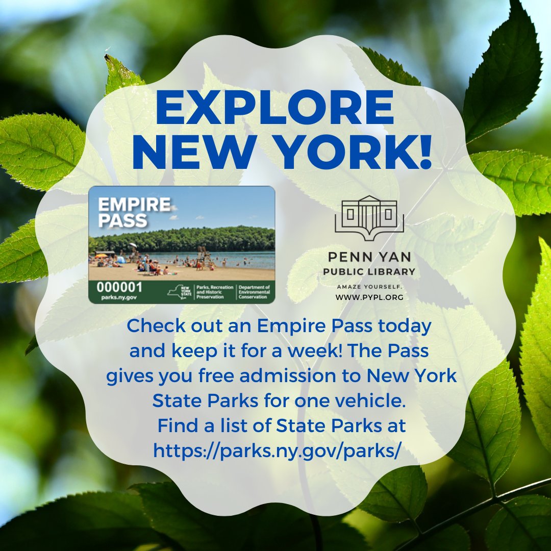 PYPL's tweet photo. New York is a beautiful place all year round, and especially in the spring! Check out an Empire Pass today and enjoy free admission for one vehicle to most State Parks! #PennYan #YatesCounty #LibrariesFromHome https://t.co/9KG0mM1qW1