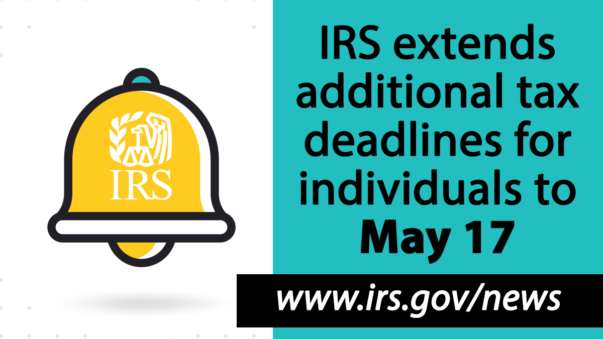 For tax year 2017 federal income tax returns, the normal April 15 deadline to claim a refund has been extended to May 17, 2021. Read other tax deadlines that have been extended to May 17: go.usa.gov/xsShj #IRS