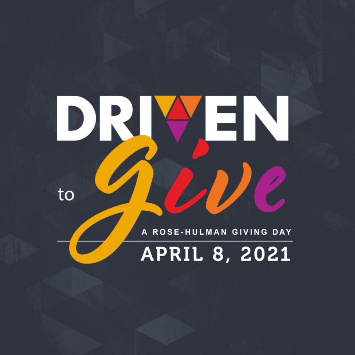 RoseHulman's tweet photo. Happy Rose-Hulman Annual Giving Day! Our goal is to raise $150,000 and reach 147 donors today! Help us exceed those goals at:
https://t.co/UDQA1B9XXG 
This exciting day will feature $55,000 in matching challenges and a chance to win fun prizes. https://t.co/nxxMI1Z1mS