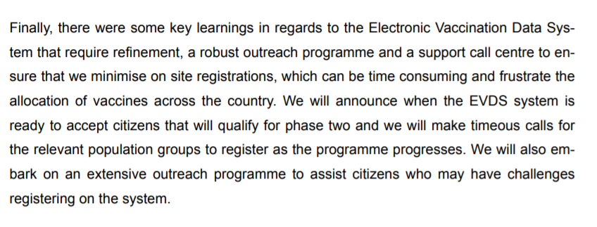 5. Can you register on the electronic vaccination data system yet? No, not if you're not a health worker. There will be announcement once you can. People over 60 will be prioritised, as age is the most NB factor determining death, hospitalisation+moderate to severe illness.