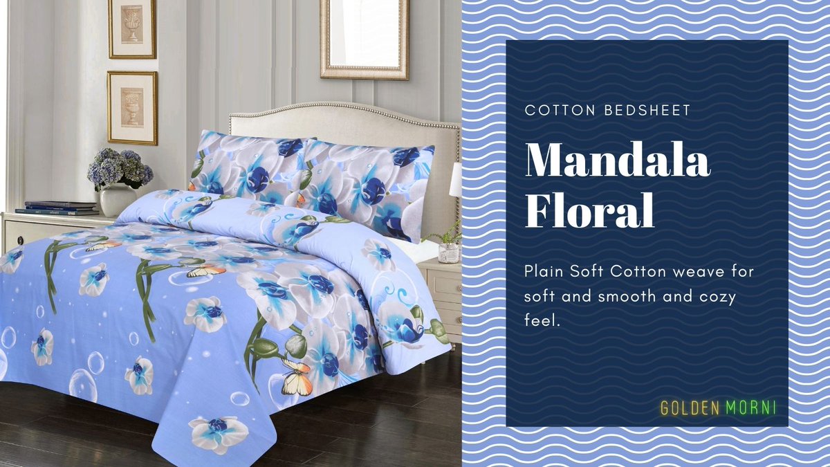 goldenmorni's tweet photo. Beautiful Mandala Floral Bed Sheet set includes
✨1 Double Size Flat Sheet (88"x95")
✨2 Pillowcases (19"x29")
#purecotton #bedsheets #bedding #bedroom #cottonbedsheets #cottonbedsheet #printedbedsheet #pillows #pillowcase #pillowcover #mandala #goldenmorni #sale #pillowdesign https://t.co/y2nIHDJht9
