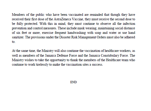 themohwgovjm's tweet photo. #VaxUpdate As at 10:00 a.m. on Thursday, April 8, 2021, we begin scheduling vaccination appointments for persons age 60 years and older using https://t.co/RPzEu2yUEU or 888-663-5683. @christufton @julietcuthbert #GetVaccinated #GetBacktoLife #Vaccinateja https://t.co/DWLxOFah0t