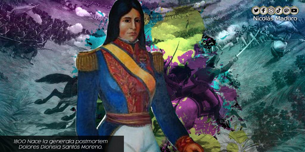 “La Inmortal de Trujillo”, así describió nuestro Padre Bolívar a la heroína Dolores Dionisia Santos Moreno. A 221 años del natalicio de la Generala de principios firmes, reivindicamos el carácter aguerrido y su lucha en el campo de batalla por nuestra libertad.