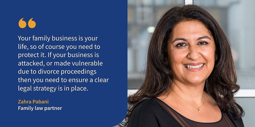 Our #FamilyLaw expert <a href="/pabani_zahra/">Zahra Pabani</a> joined the <a href="/FamBizPodcast/">The Family Business Podcast</a> earlier this week to give her best advice for avoiding conflict when a family business gets mixed up in divorce proceedings. Listen to the podcast here: bit.ly/3cW2V9v