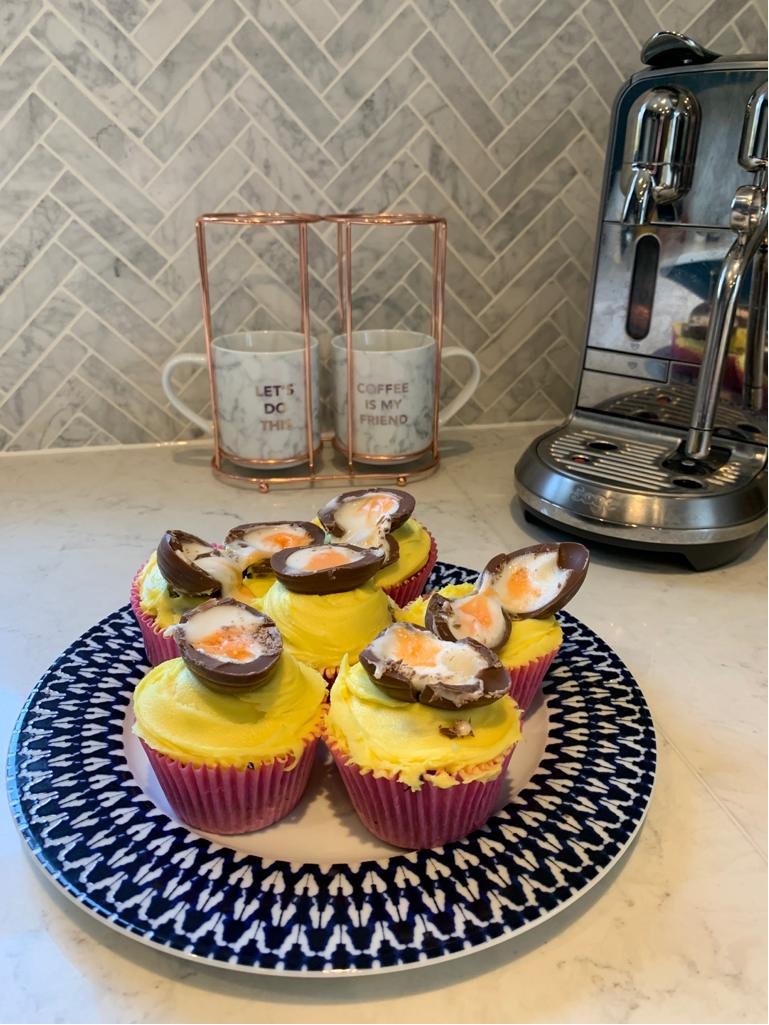 BoltBurdonKemp's tweet photo. This month's #BakingForElevenses theme was #Easter and it did not disappoint! We had orange cupcakes, a carrot cake, mini egg blondies, chocolate mini loaves and an attempt on hot cross buns - yum! #BBKBakingClub #BBKHealthAndWellbeing #FunAtBBK https://t.co/QxhilkVSEb