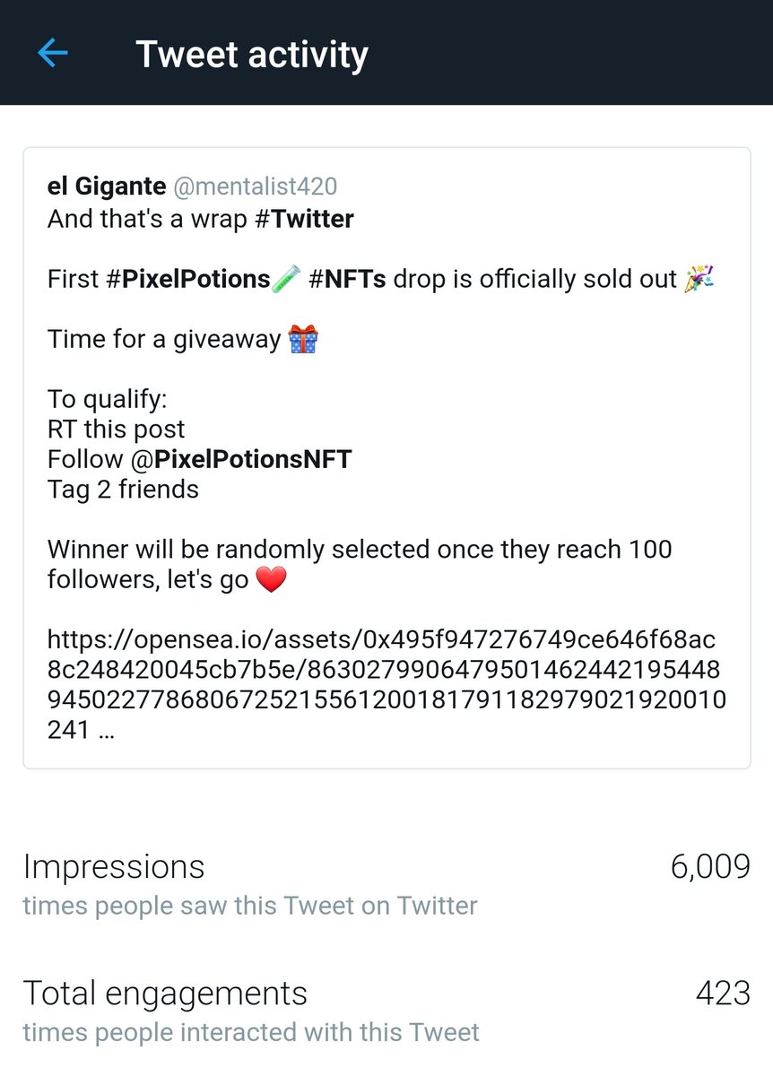 mentalist420's tweet photo. Extremely grateful for the all ❤ received for this #PixelPotions🧪 giveaway
Random winner will be selected by @PixelPotionsNFT among those that qualify
#NFTartist #Trending #Twitter https://t.co/BYfQp4d99I