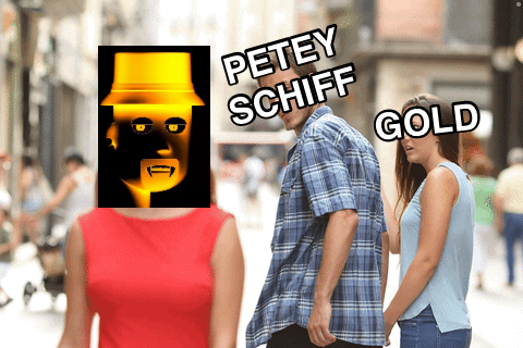 GoldPunks's tweet photo. @PeterSchiff after the latest GoldPunk drop!😂#NFTs #gold #cryptoart #crypto https://t.co/Ux1pMO0ojQ