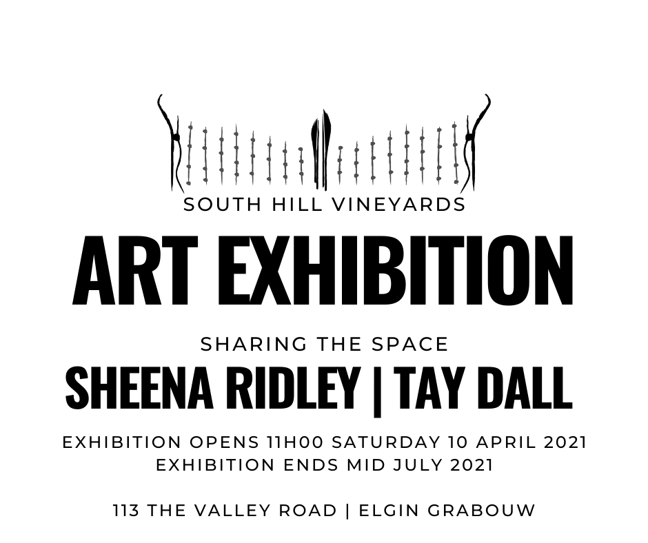 SouthHillElgin's tweet photo. Our new exhibition #SharingTheSpace launches this Saturday & features works by 2 prominent Overberg artists, Sheena Ridley & Tay Dall. Join us from 11am to meet the artists, enjoy a glass of wine & canapés
https://t.co/czfvqfgaoj
@ExperienceElgin @CapeCountryR @AgritourismAfri https://t.co/e0ttK4sY2C