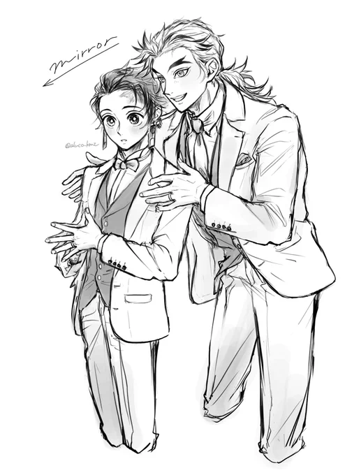 煉炭結婚する過去絵…(消してたみたいなので再投稿) 