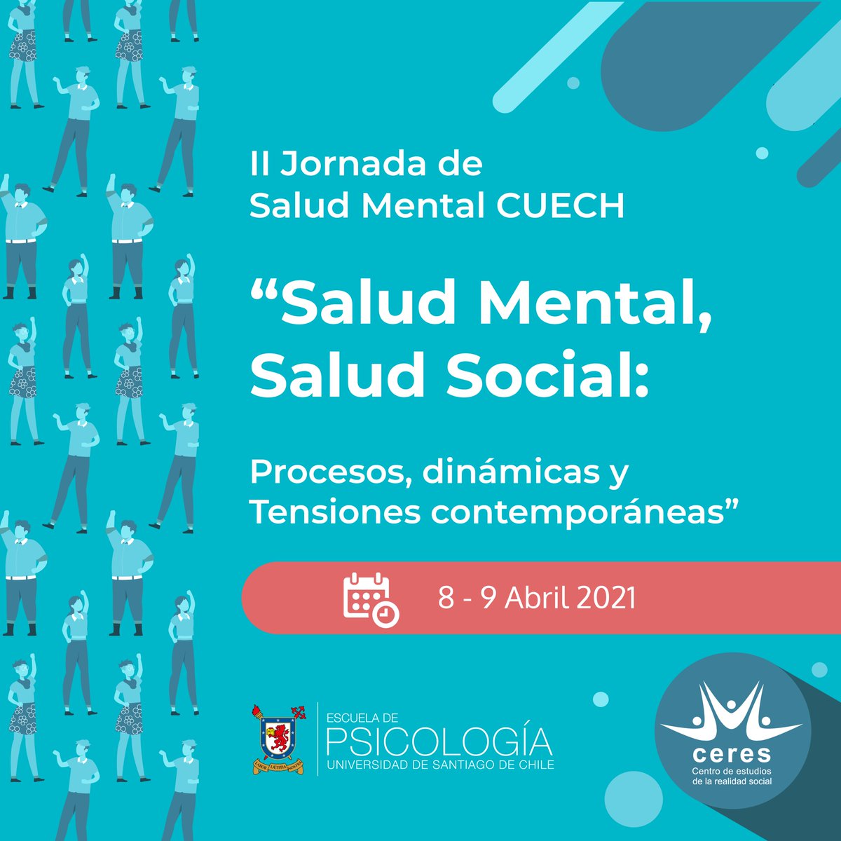 Desde <a href="/CERES_CL/">CERES</a> los invitamos el día de hoy a la "II Jornadas de Salud Mental - Salud Social: procesos, dinámicas y tensiones contemporáneas", donde estaremos presentando tres ponencias✨.

▶️ Esta actividad es gratuita, inscripciones en lnkd.in/d7q2uH4