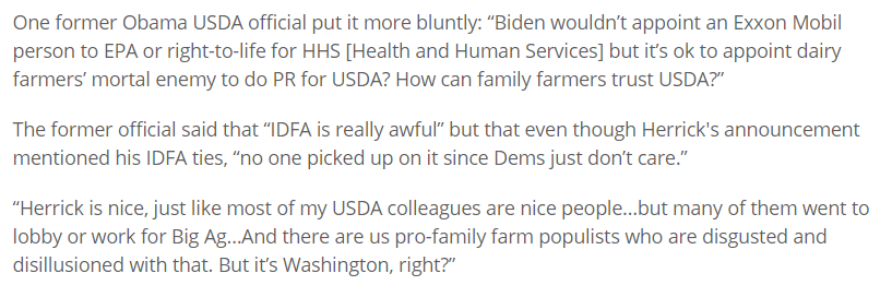 I also spoke with a former USDA official under Obama.Here's what they told me, anonymously: