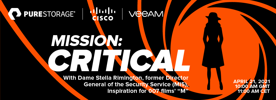 PureBonomo's tweet photo. Your mission should you choose to accept it – an optimised modern data infrastructure. Learn more April 21st with Dame Stella Rimington, former DG of MI5 talks countering risk and covert operations. 

https://t.co/SWmIFkBp44 https://t.co/AIHOEHXnUf https://t.co/ua73IYlni4