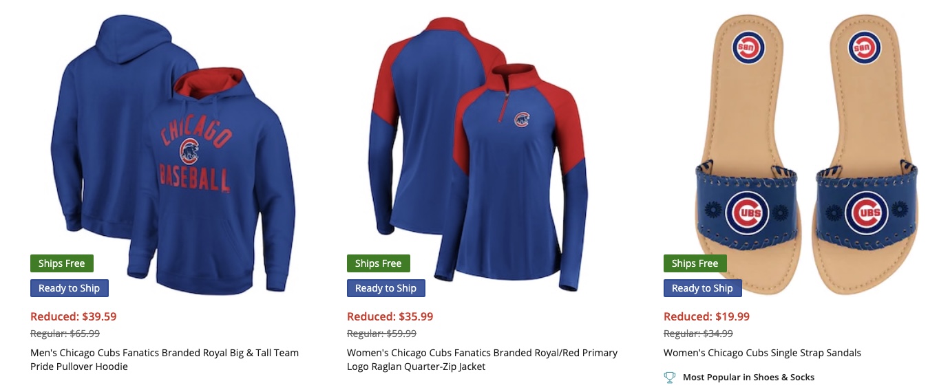 Bleacher Nation Make Whatever Jokes You Deem Necessary But A Heads Up Nevertheless Cubs Shop Has Flipped A Ton Of Gear To A Huge Discount Today With Free Shipping