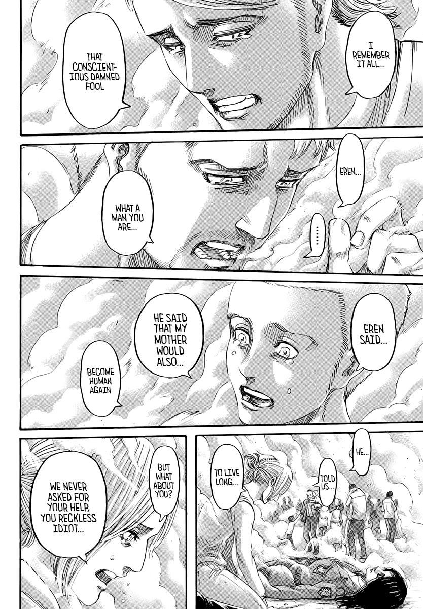 This next page also rubs me the wrong way a little. Like all of their last interactions with Eren have been awful and they just stopped him from committing genocide, and this is how they're reacting? Not the nuanced writing I've come to expect from Yams  #aot139spoiler