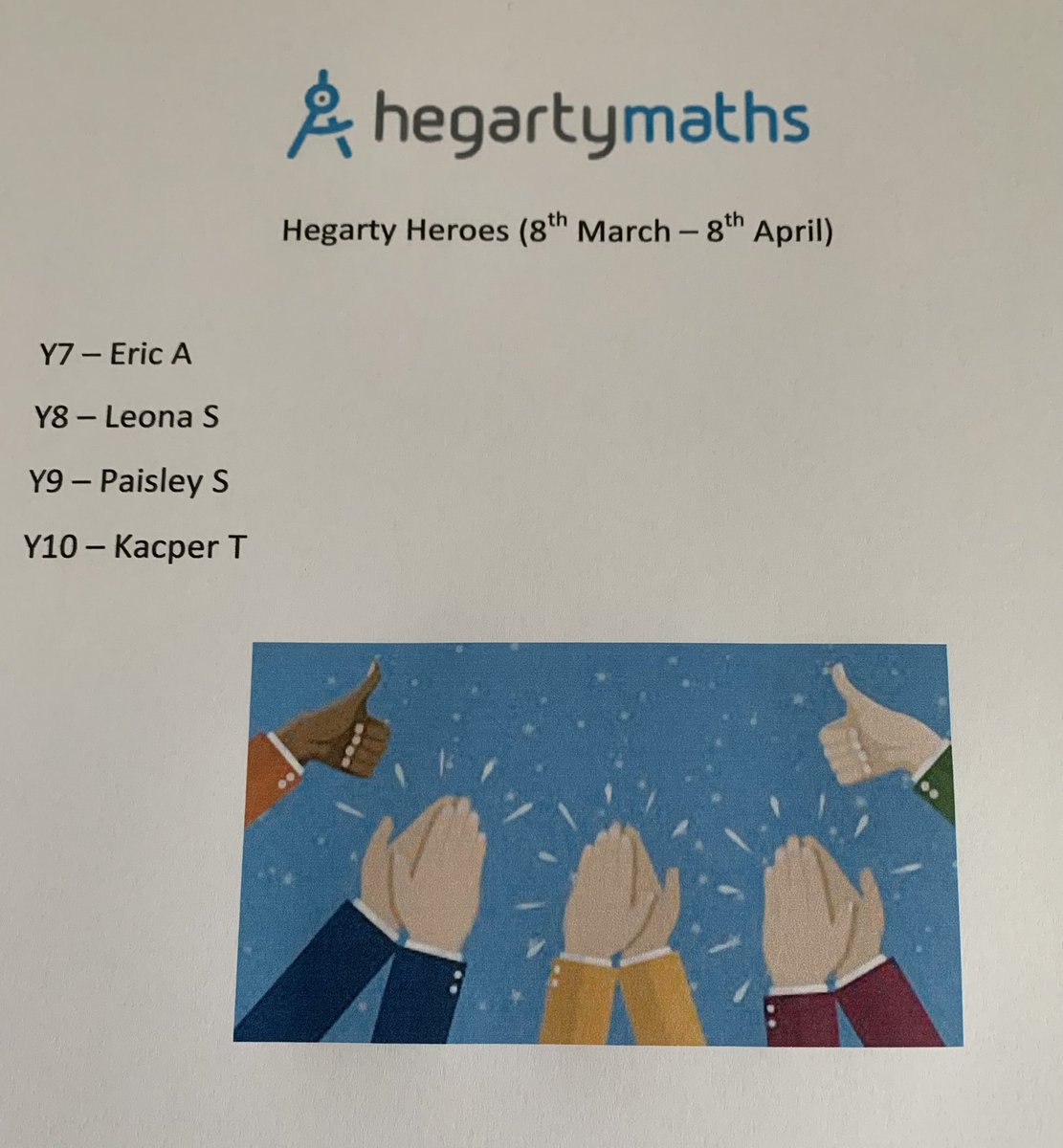 Important to also show the students that are top of the Hegarty leaderboard for engagement since we returned to school. Well done to you all. Looking forward to the summer term ! 🌈 ☀️ #ilovelivo #livofamily