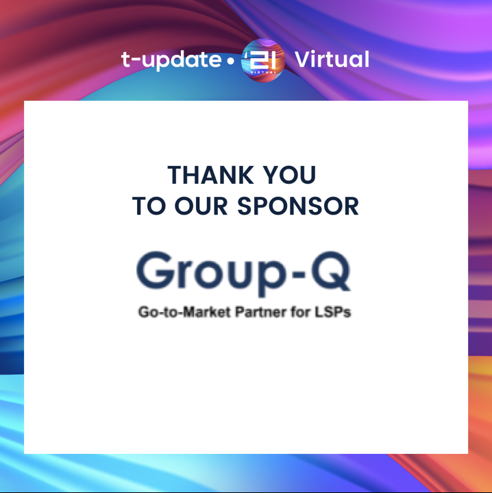 EUATCNews's tweet photo. Welcome on board Group-Q yet another language industry player signing up to sponsor T-Update'21 Virtual. Find out more about Group-Q here: https://t.co/Z40fQnHZ8U and more about become a sponsor here: https://t.co/Sg2QHiNQoF https://t.co/MCcKoWTdde
