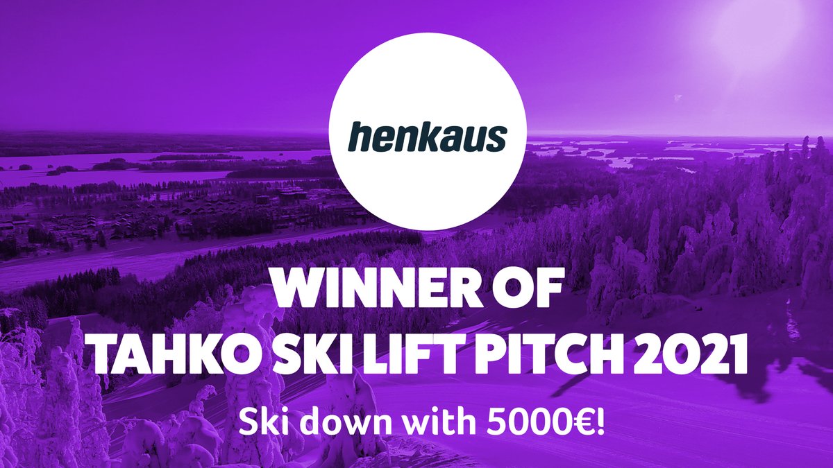 Henkaus Oy voitti virtuaalisen Tahko Ski Lift Pitchin 2021! <a href="/tahkoslp/">Tahko Ski Lift Pitch</a> #tahkoslp #kauppakamari
