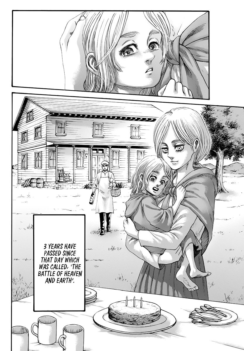 Timeskip baby and look at that the pregnancy plotline ended up being completely pointless  #aot139spoiler