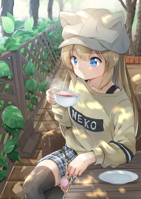 カフェテラスでゆっくりティータイム♪ 