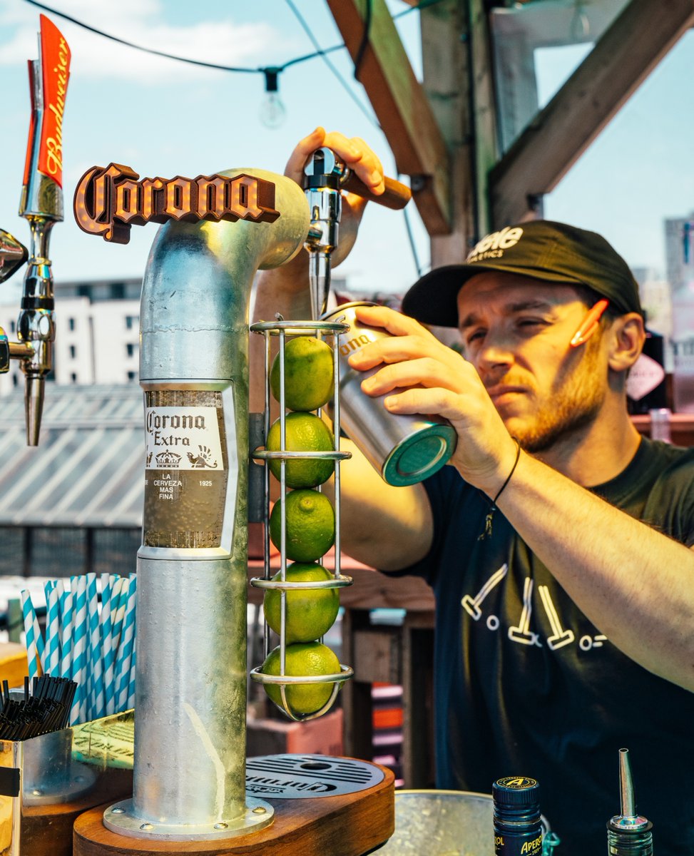 Summer season's starting early. Our lush, leafy terrace in partnership with Mexican pale lager Corona is back from Monday. We'll just leave you imagining what that first swallow of ice-cold beer is going to feel like...  #skylightlondon