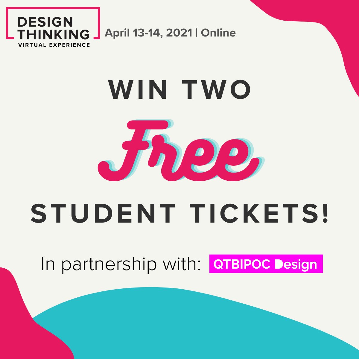Win 2 Free tickets to DTVX21! 
To enter:
- must be a college student
- like and share this post with the #DTVX21 hashtag
- tag a friend you want to join you!
Winners will be announced TOMORROW!