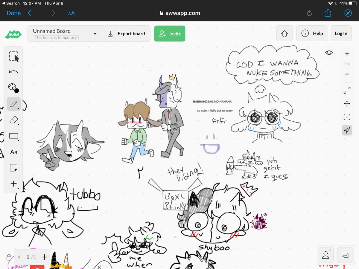 Some of the drawings from the whiteboard! If u see ur art feel free to say hi :] 