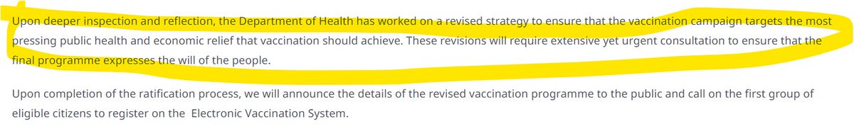 Followed, of course, by an admission that, like the TV show Whose Line is it Anyway, everything is made up and the facts don't matter.That was our vaccine plan, but it's clearly fantasy, so stand by for our next vaccine plan. Wash, rinse, repeat.