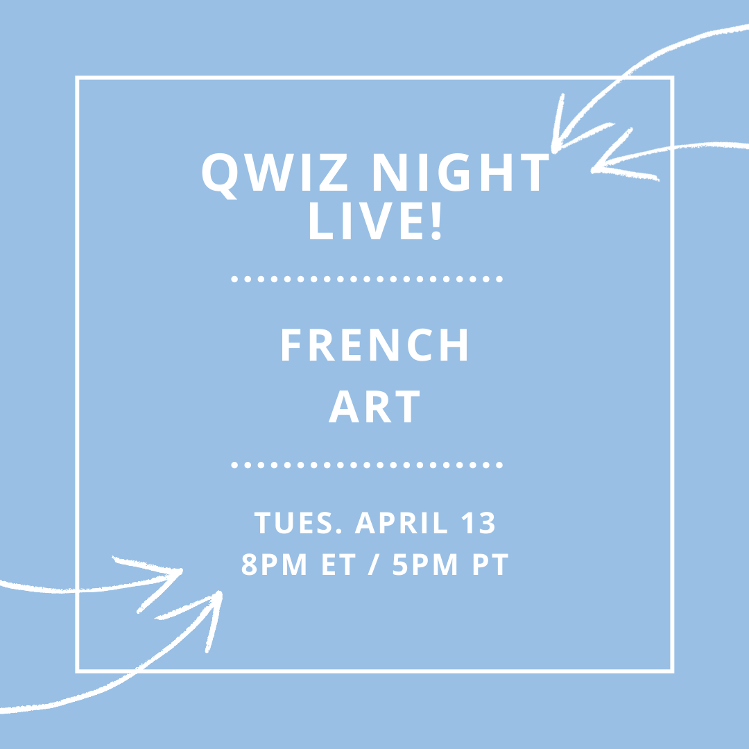 qwizbowl's tweet photo. Don't know your Manet from your Monet?  Come learn about French Art!  Free quizbowl class LIVE on Tuesday, April 13 (8pm ET / 5pm PT)!  🎨🎨🎨  

https://t.co/3KtBuS0nBz https://t.co/3OSw6MH6Ie